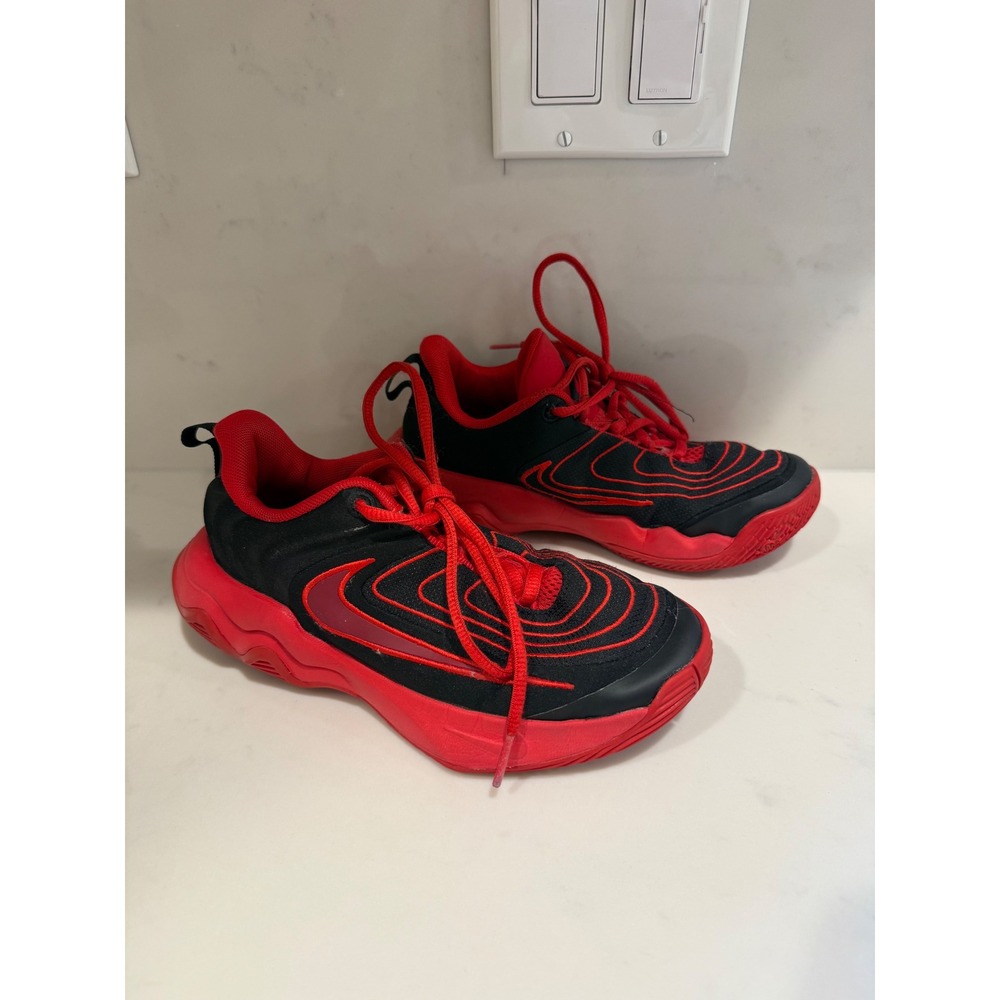 Nike Giannis Immortality 4 GS Black University Red Basketball Shoes SIZE 1.5Y